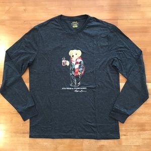 POLO RALPH LAUREN Cocoa Bear Long Sleeve Shirt